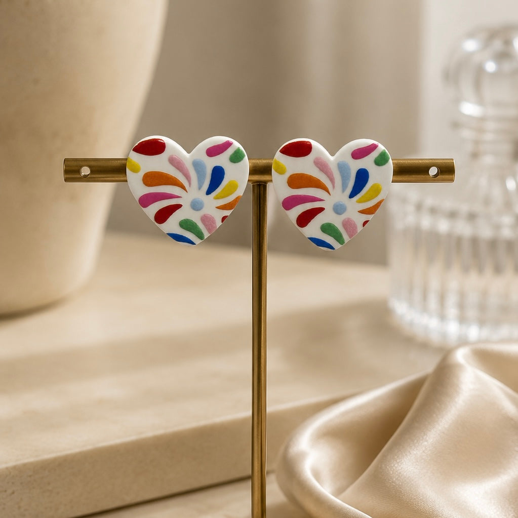 Honey Heart Studs