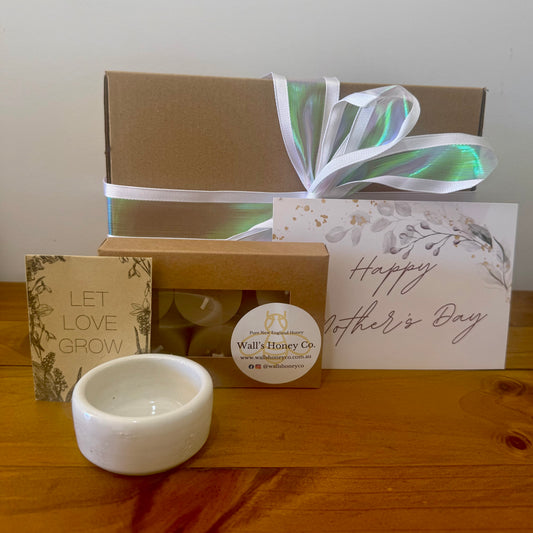Mothers Day “Oceane” Pottery Pottery Tea Light Candle & Seed Gift Box