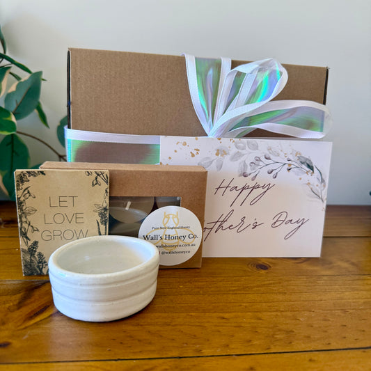 Mothers Day “Terra” Pottery Pottery Tea Light Candle & Seed Gift Box
