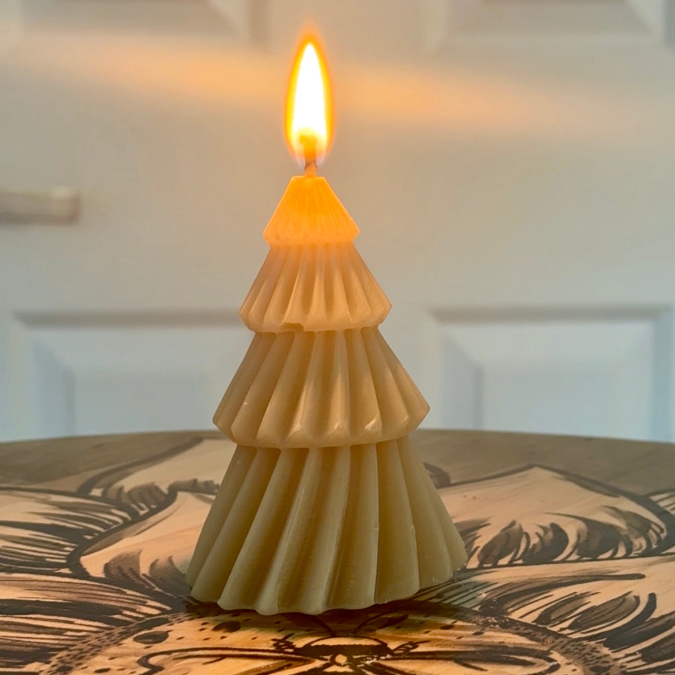 Christmas Tree / Pine Tree Pure Beeswax Candle - 9cm and 11.5cm