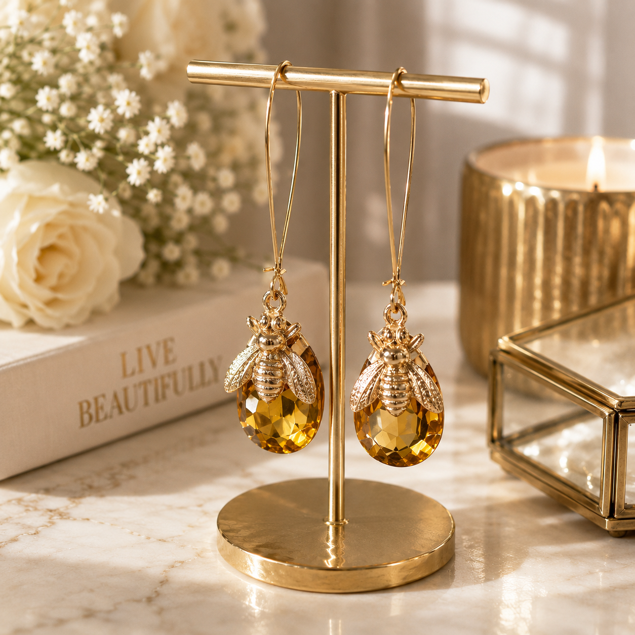 “Honey Drop” Earrings
