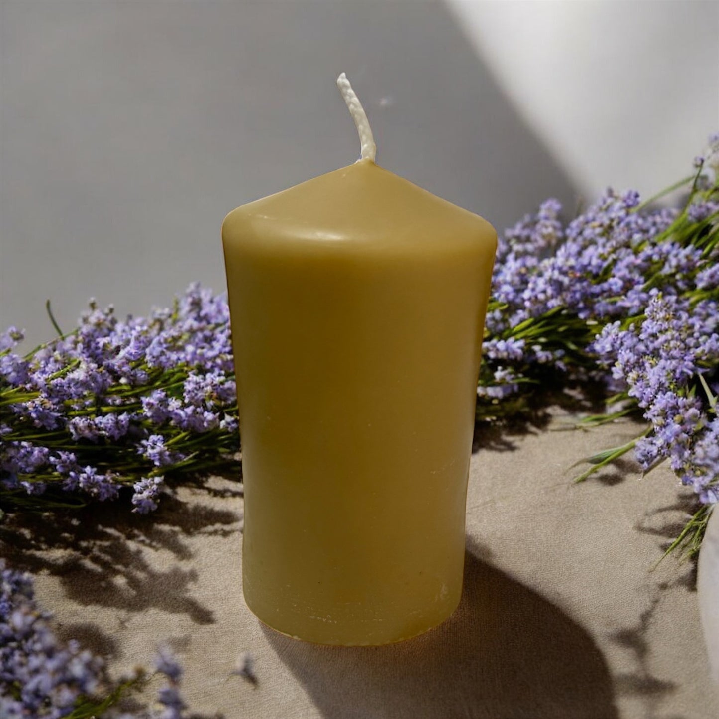 8.5cm Beeswax Pillar Candle