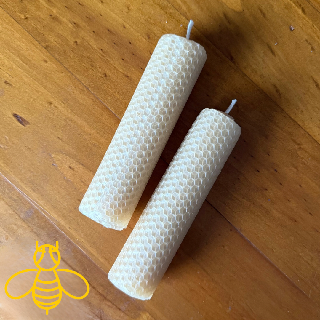 Artisan Hand Rolled Pure Beeswax Pillar Candles