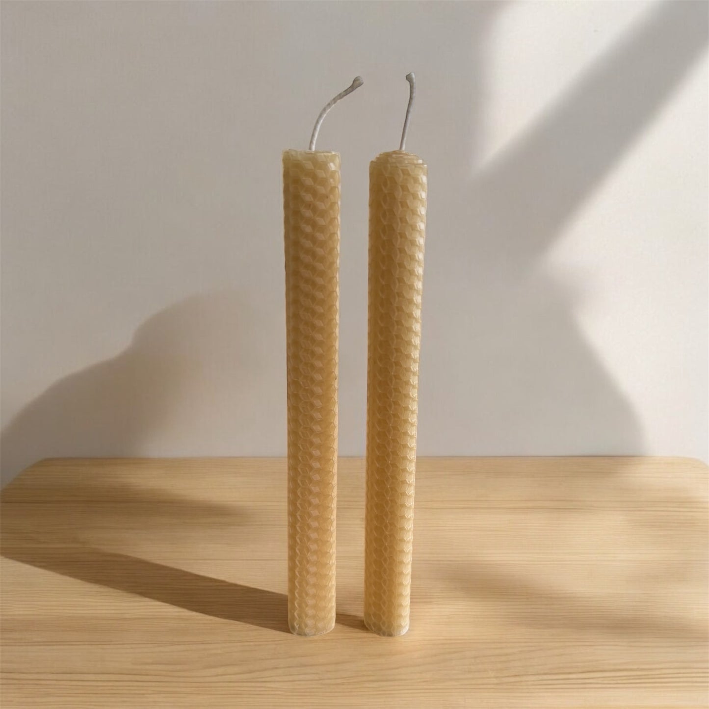 Artisan Hand Rolled Pure Beeswax Dinner Candles