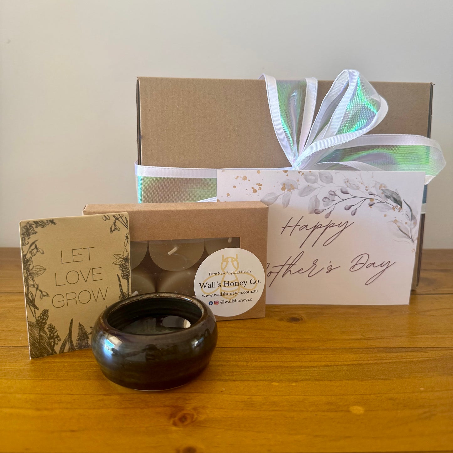 Mothers Day “Cody” Pottery Pottery Tea Light Candle & Seed Gift Box