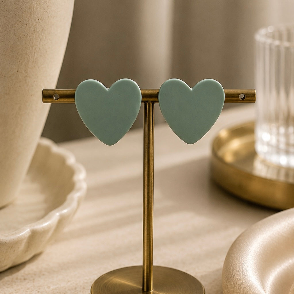 Honey Heart Studs