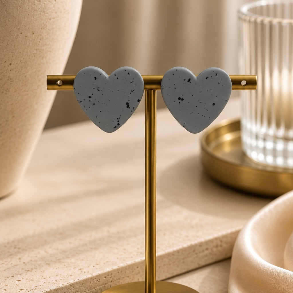 Honey Heart Studs