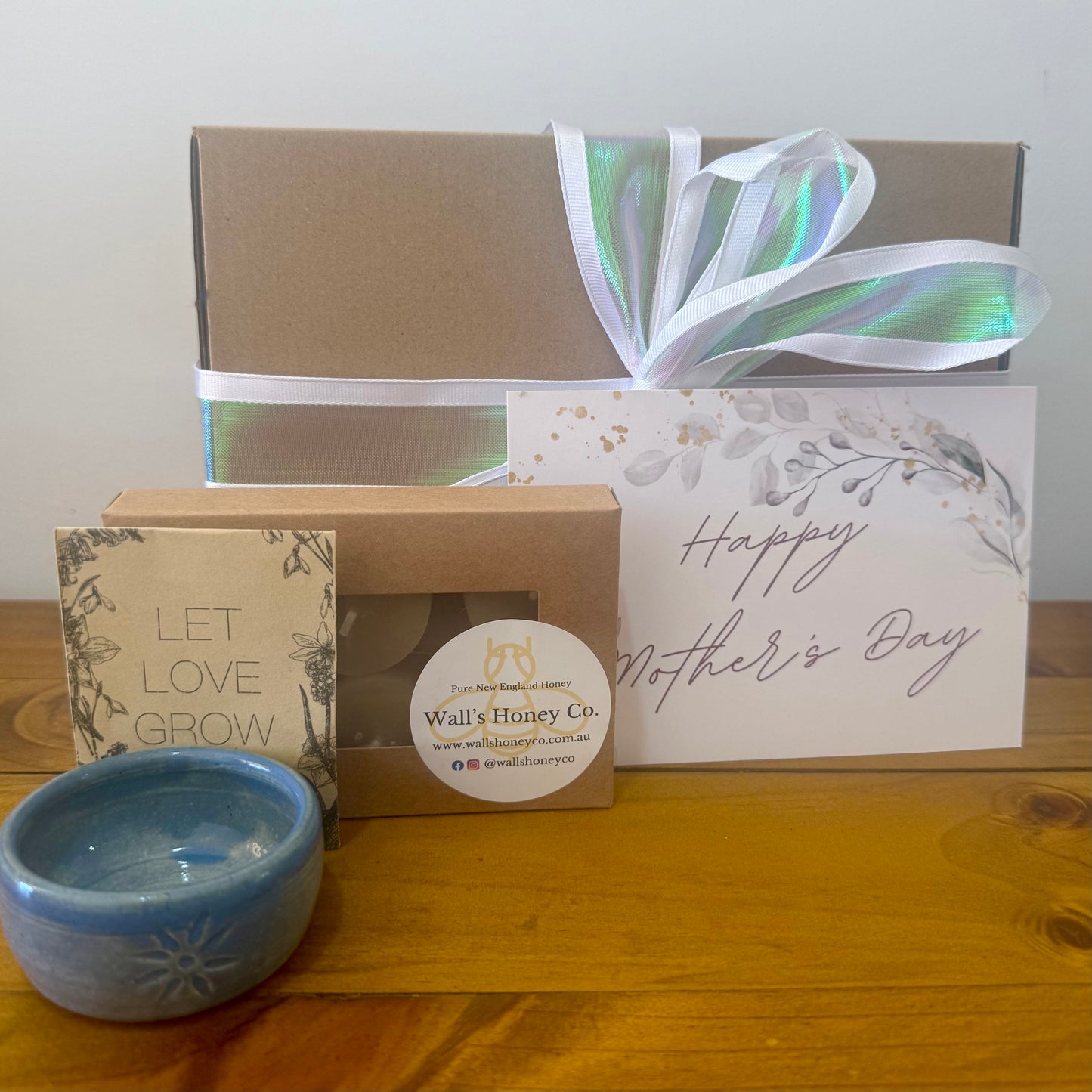 Mothers Day “Bloom” Pottery Pottery Tea Light Candle & Seed Gift Box l