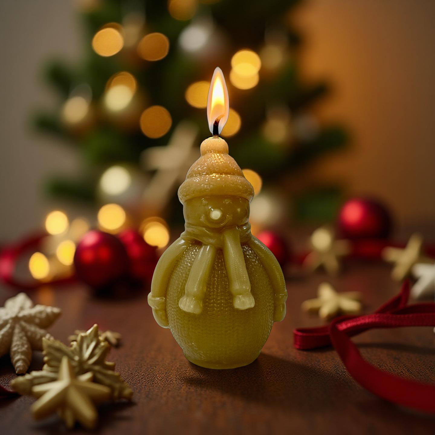 Frosty the Snowman Pure Beeswax Candle