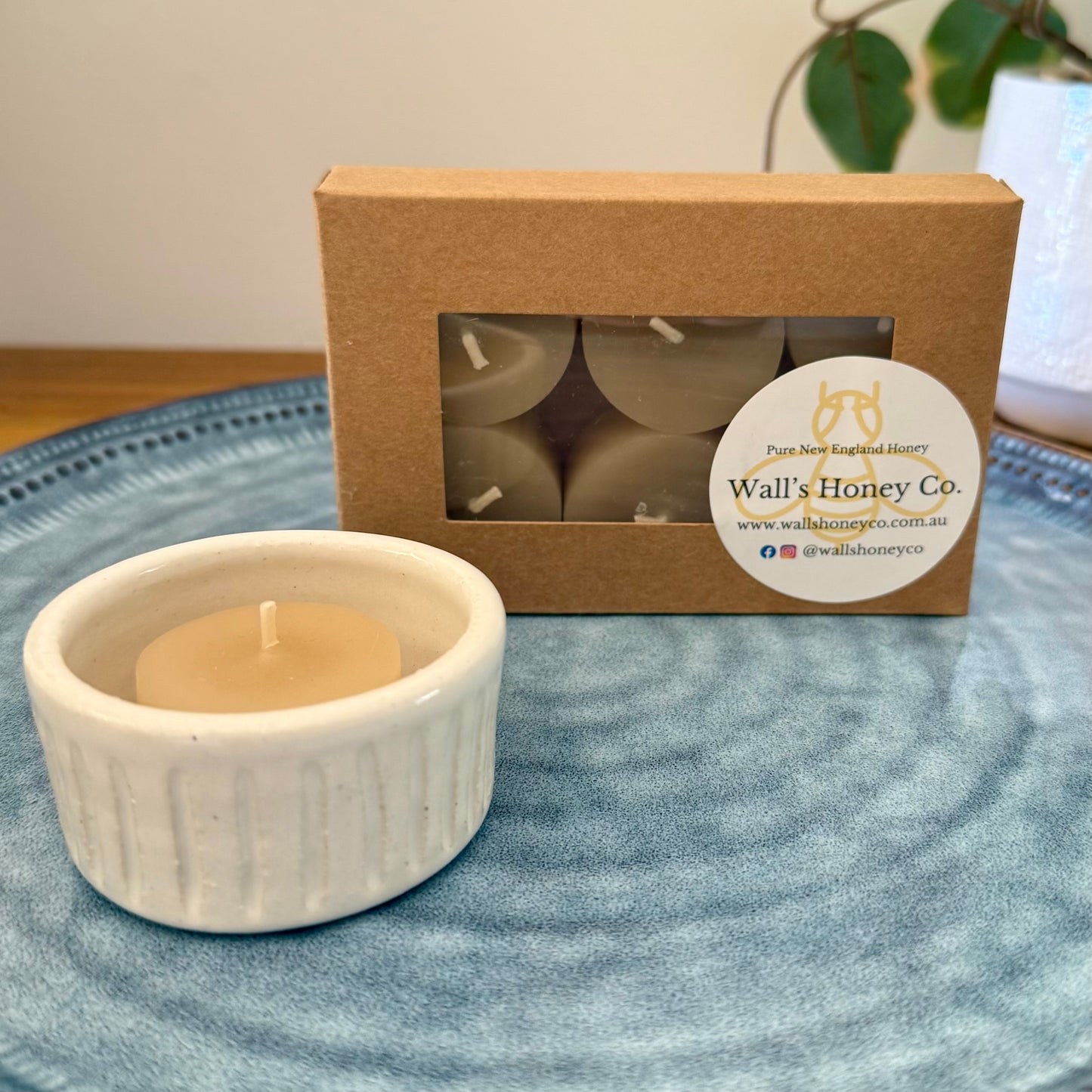 Mothers Day “Lark” Pottery Pottery Tea Light Candle & Seed Gift Box