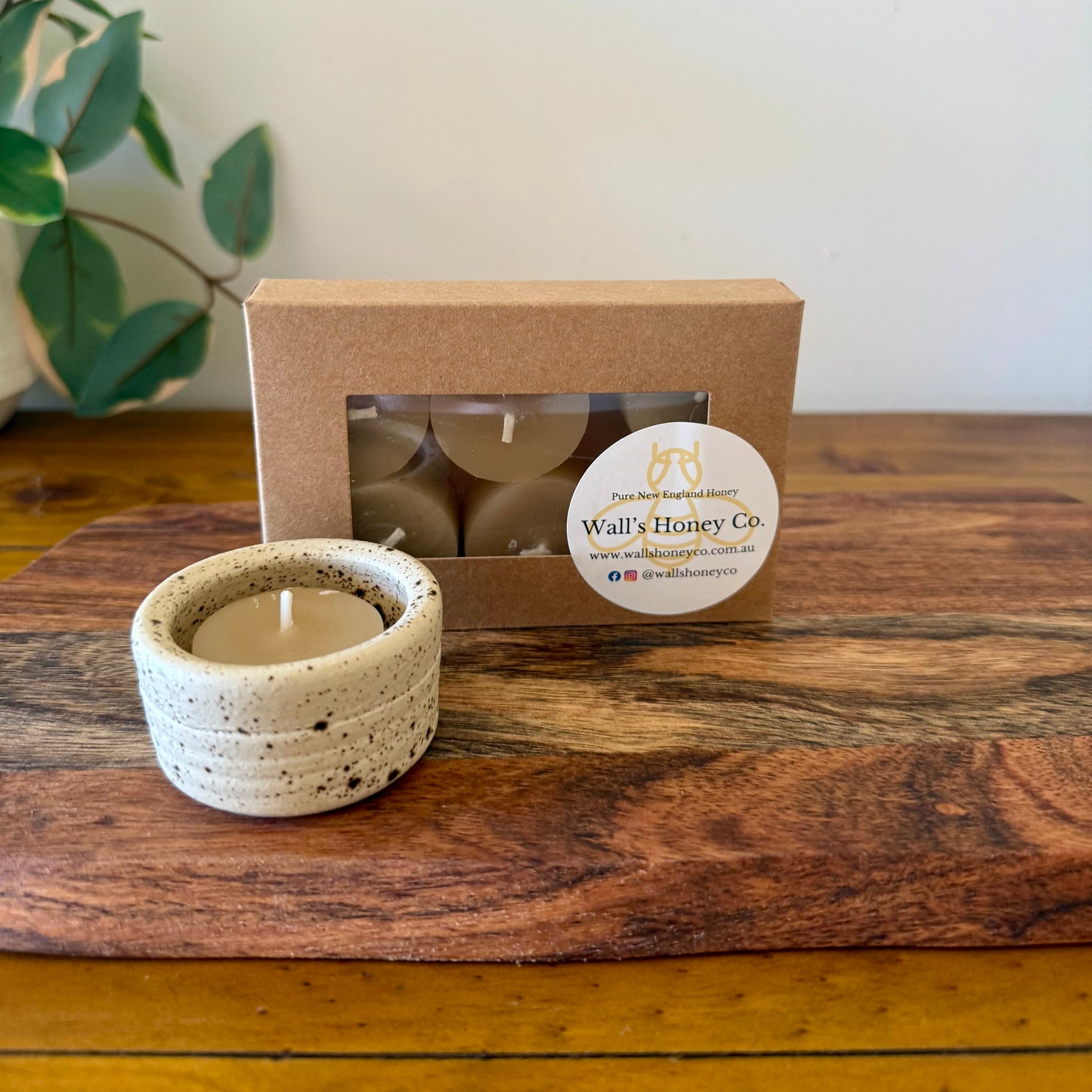 Mothers Day “Hollis” Pottery Pottery Tea Light Candle & Seed Gift Box