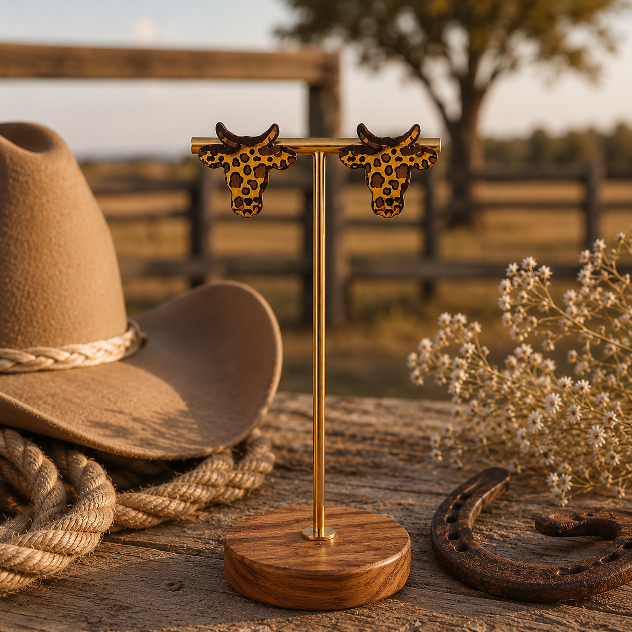 Howdy Cow Stud Earrings