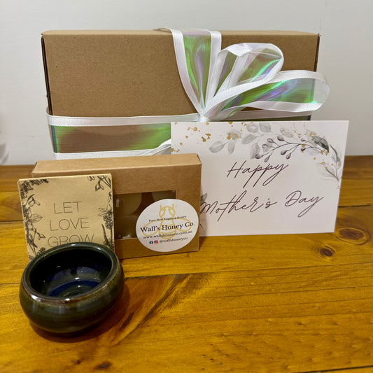 Mothers Day “Tide” Pottery Pottery Tea Light Candle & Seed Gift Box