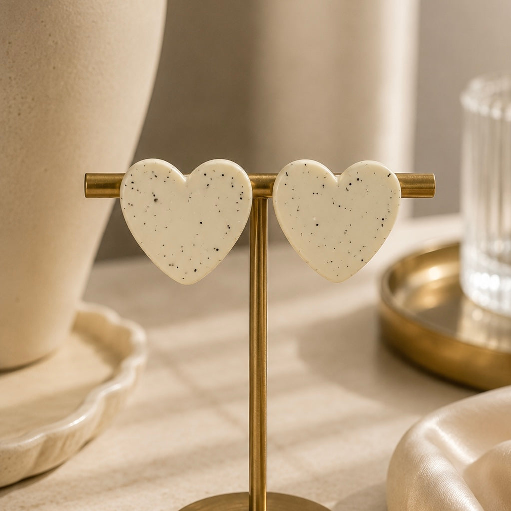 Honey Heart Studs