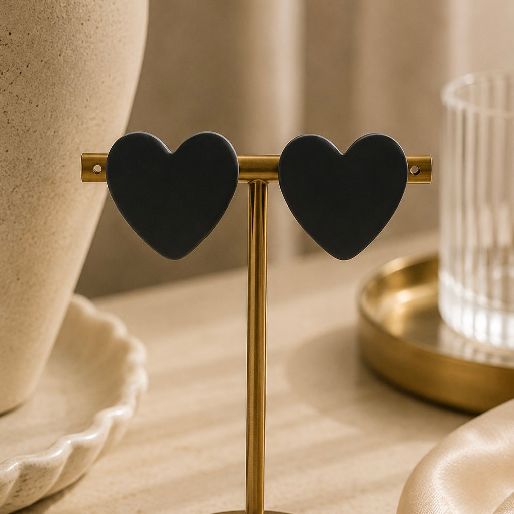 Honey Heart Studs