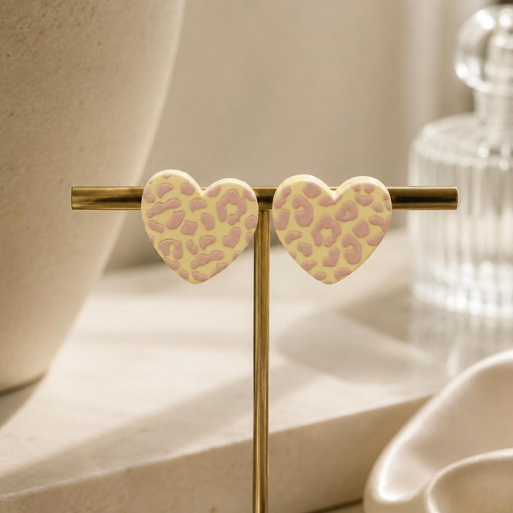 Honey Heart Studs