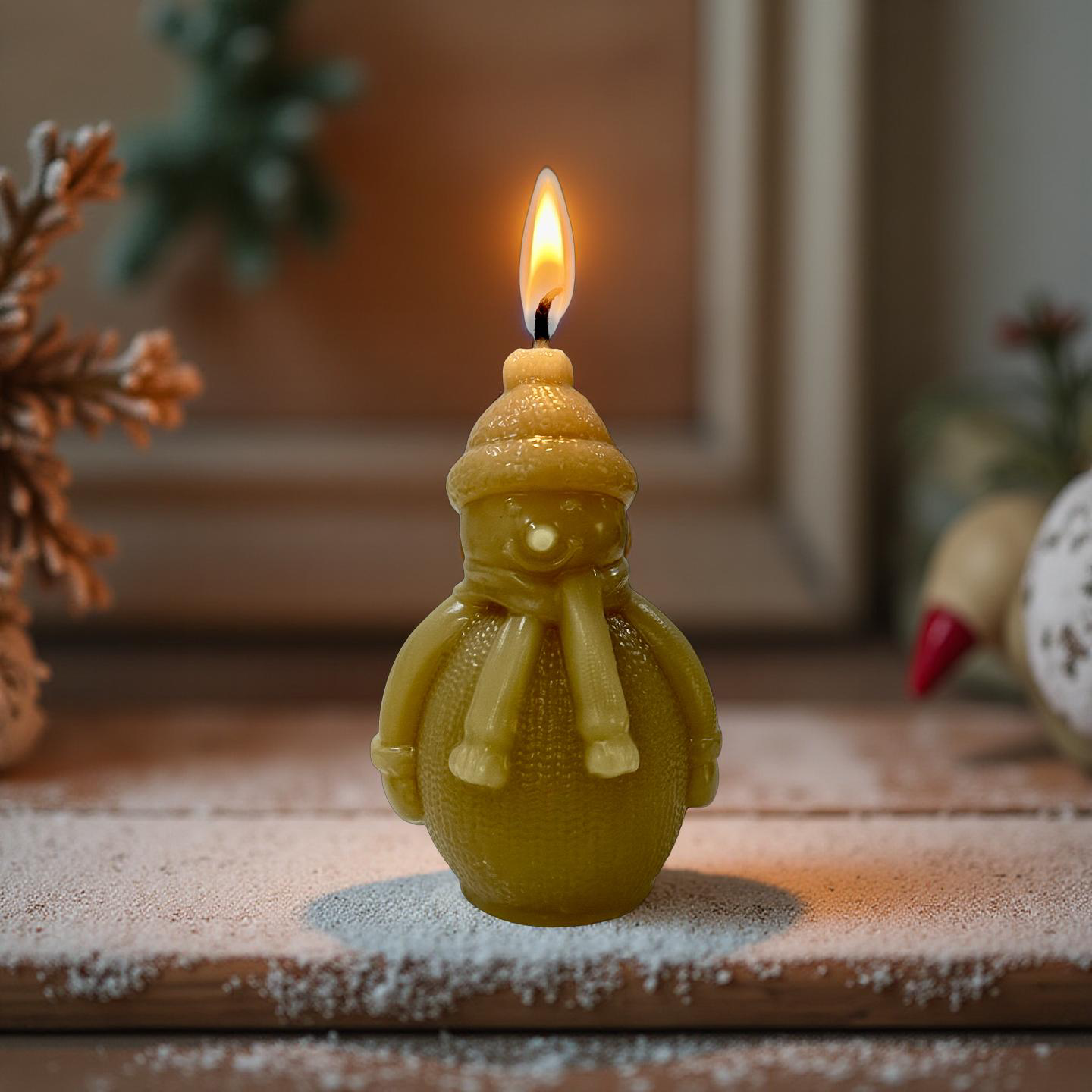 Frosty the Snowman Pure Beeswax Candle