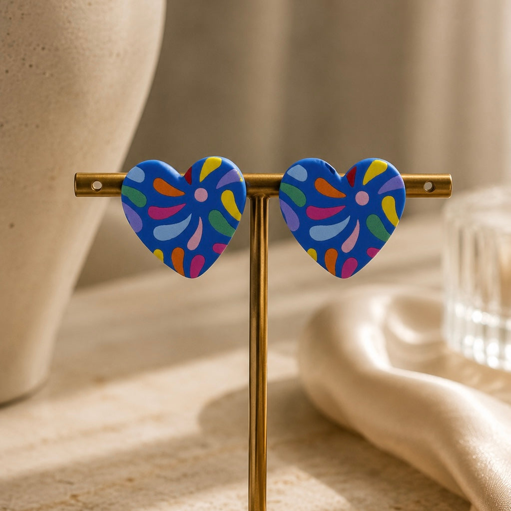 Honey Heart Studs