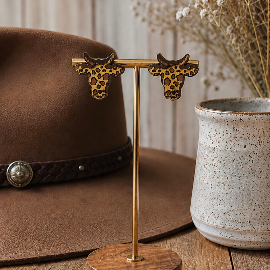 Howdy Cow Stud Earrings