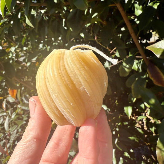 Golden Whirl - Pure Beeswax Candle