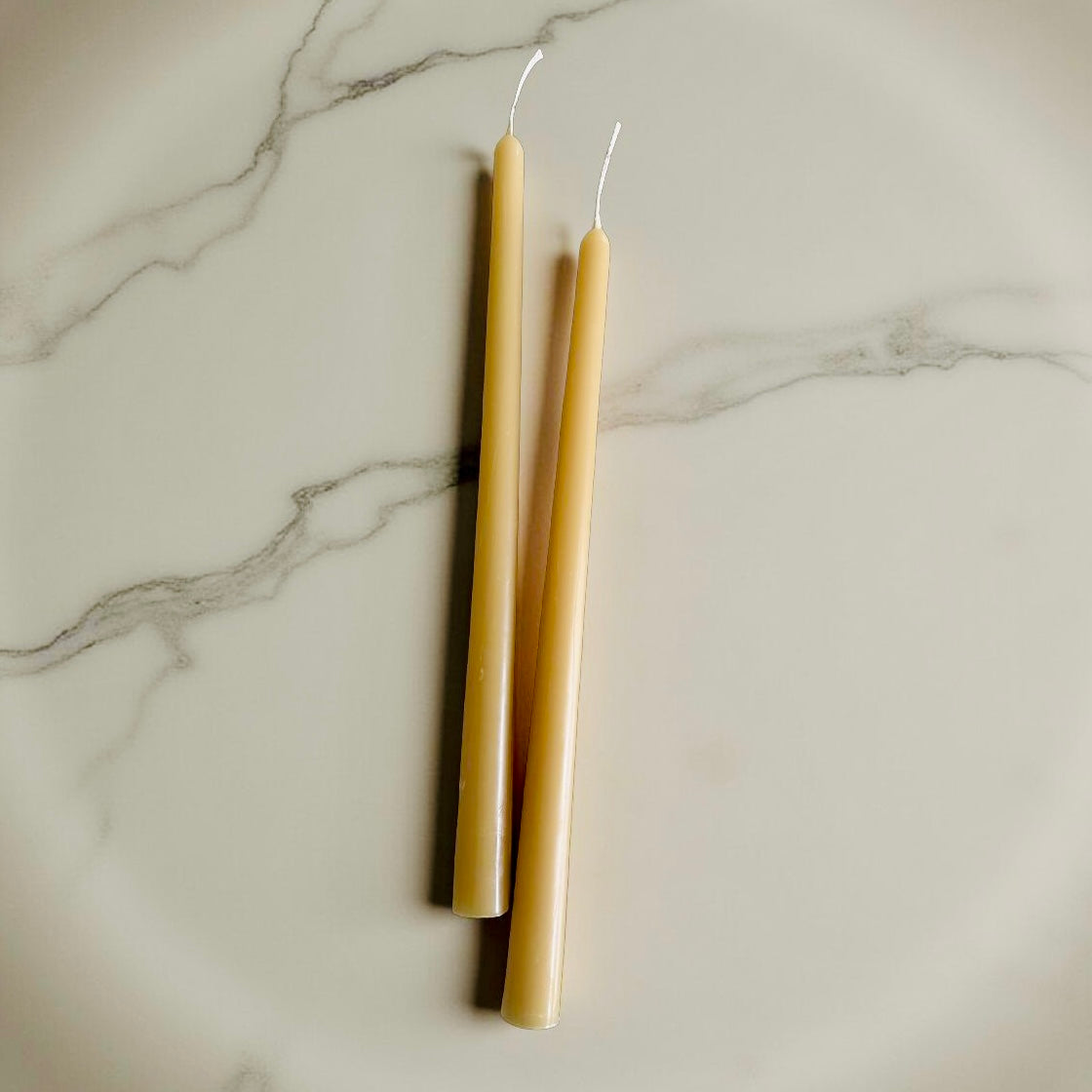 26cm / 30cm Tall Pure beeswax Taper Candle - Pair