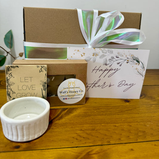 Mothers Day “Arbor” Pottery Pottery Tea Light Candle & Seed Gift Box