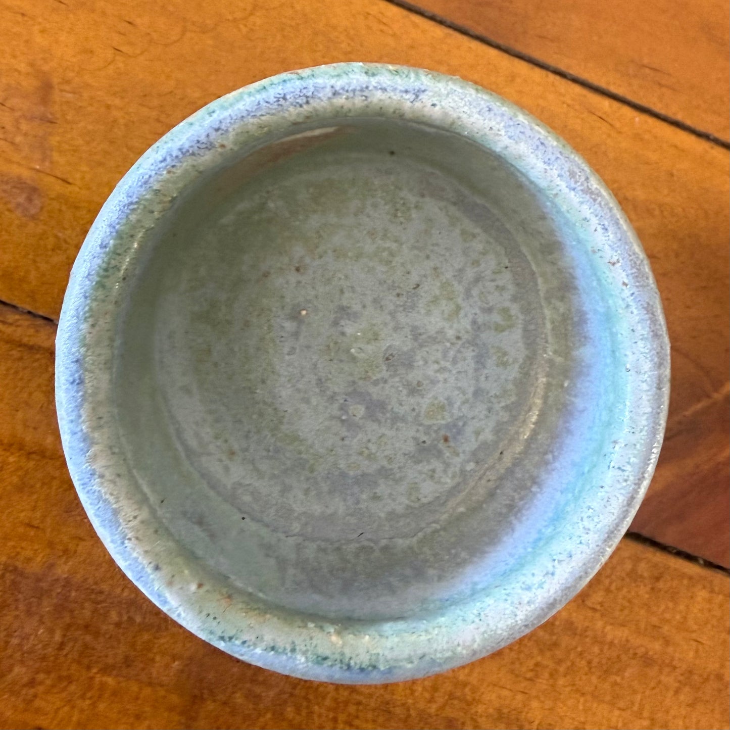 “Jade” Pottery Tall Tea Light Beeswax Candle Holder and Pack of 6 candles