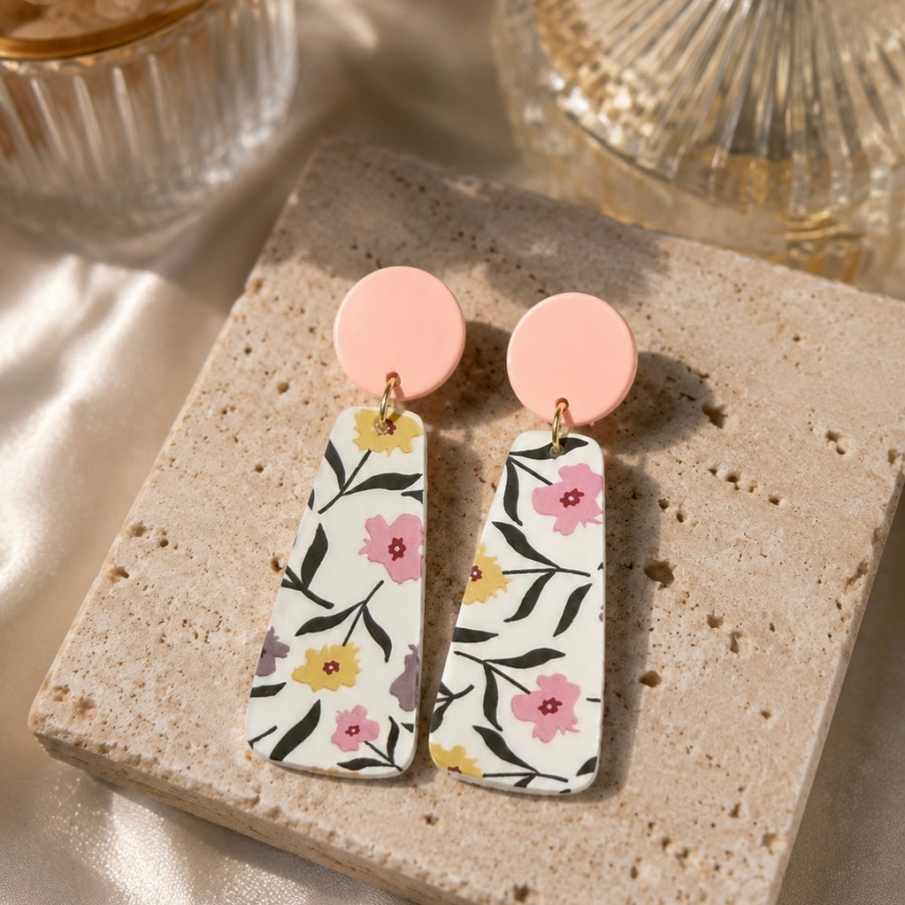 “Pretty in Posies” Drop Earrings
