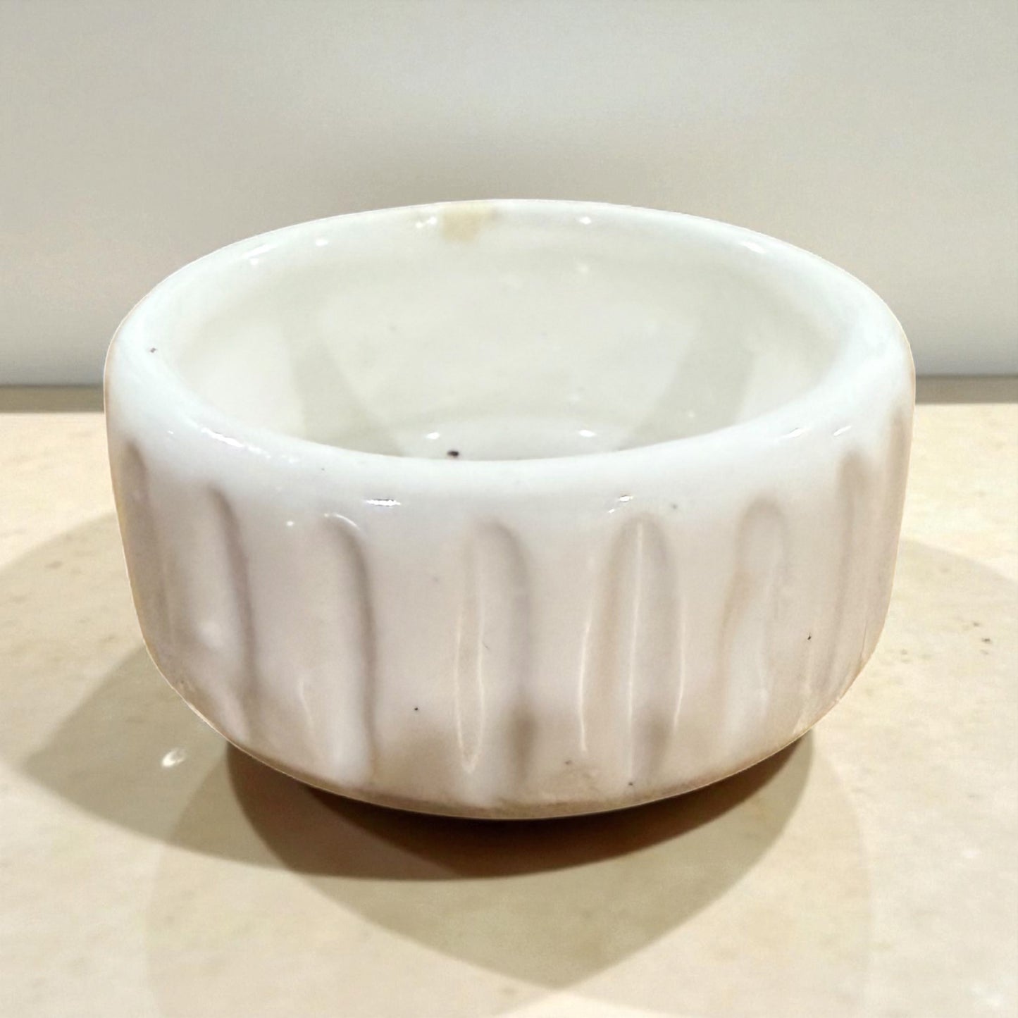 “Bianca” Pottery Tall Tea Light Beeswax Candle - Pack of 6.