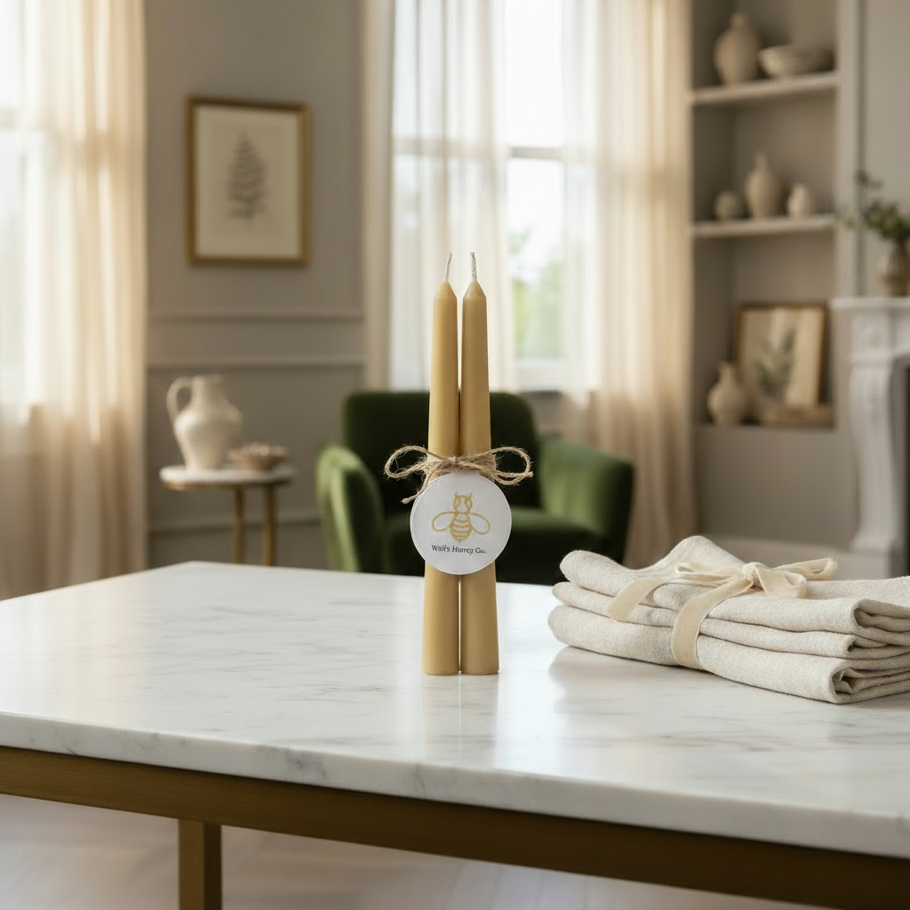 Pure beeswax Taper Candle