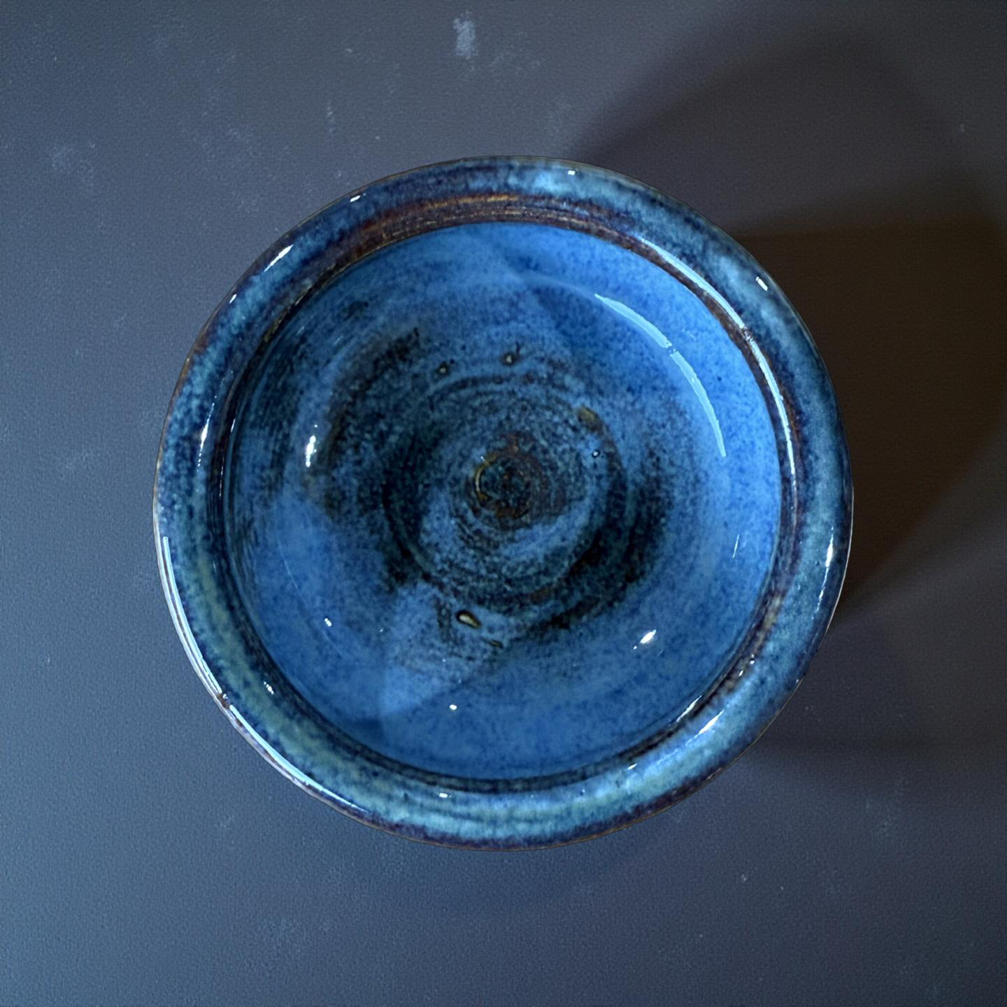 “Celestine” Pottery Tall Tea Light Beeswax Candle Holder and Pack of 6 candles