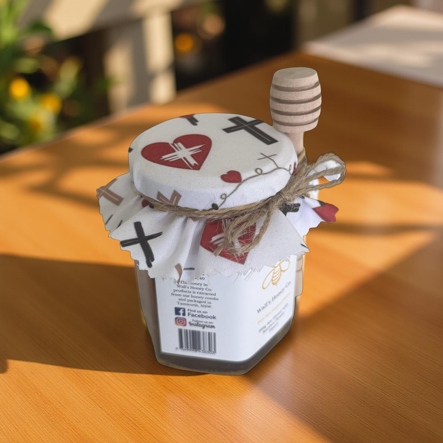 Pure Australian Honey with Christian / Catholic / Orthodox Cross Fabric