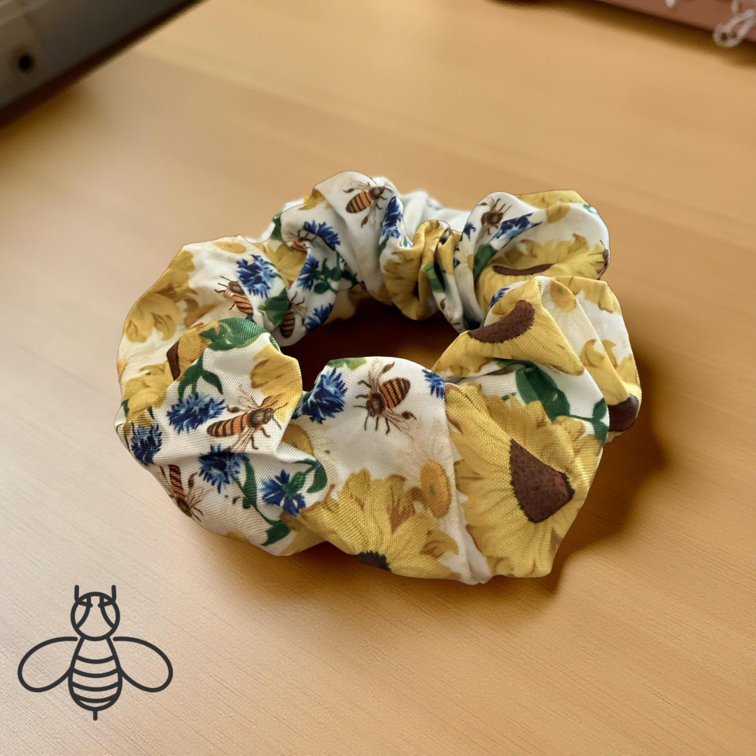 3 Pack of Bee & Floral Hair Scrunchies