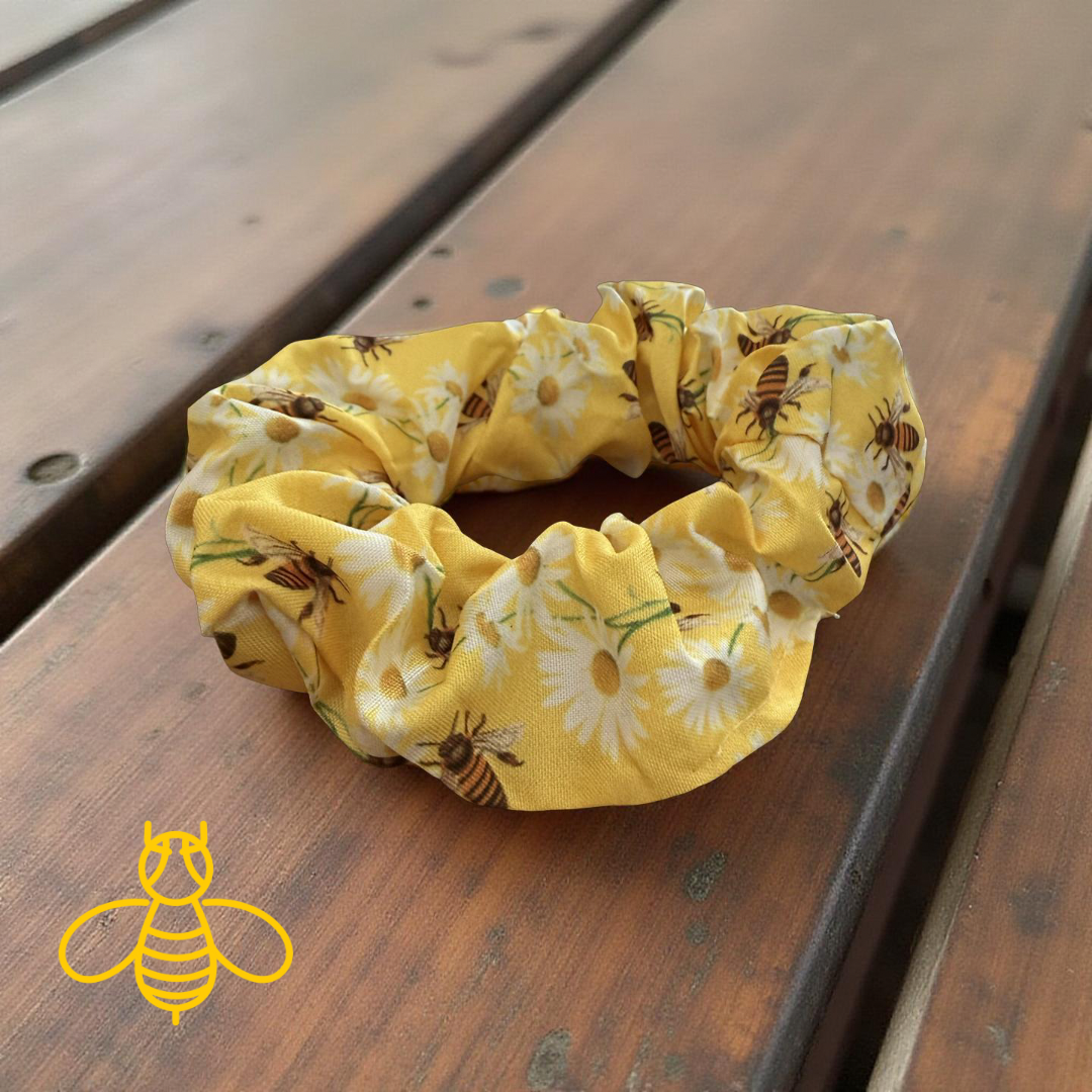 3 Pack of Bee & Floral Hair Scrunchies