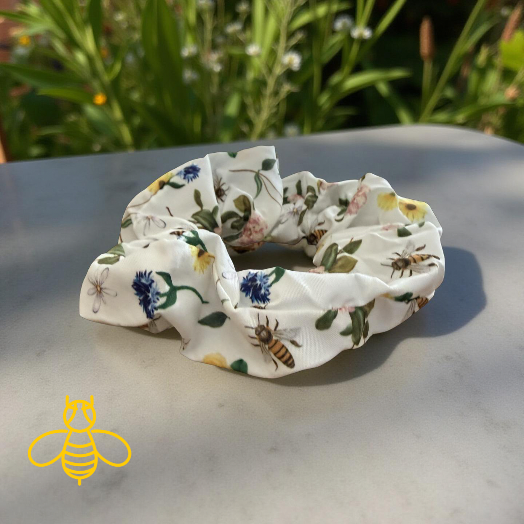 3 Pack of Bee & Floral Hair Scrunchies