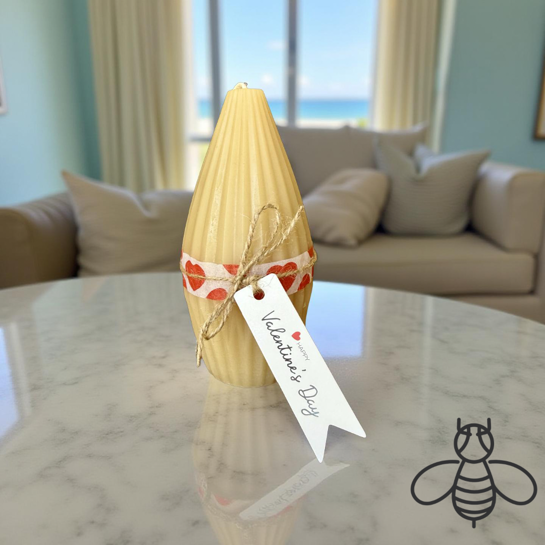 Valentines Day Geo Glow Pure Beeswax Candle